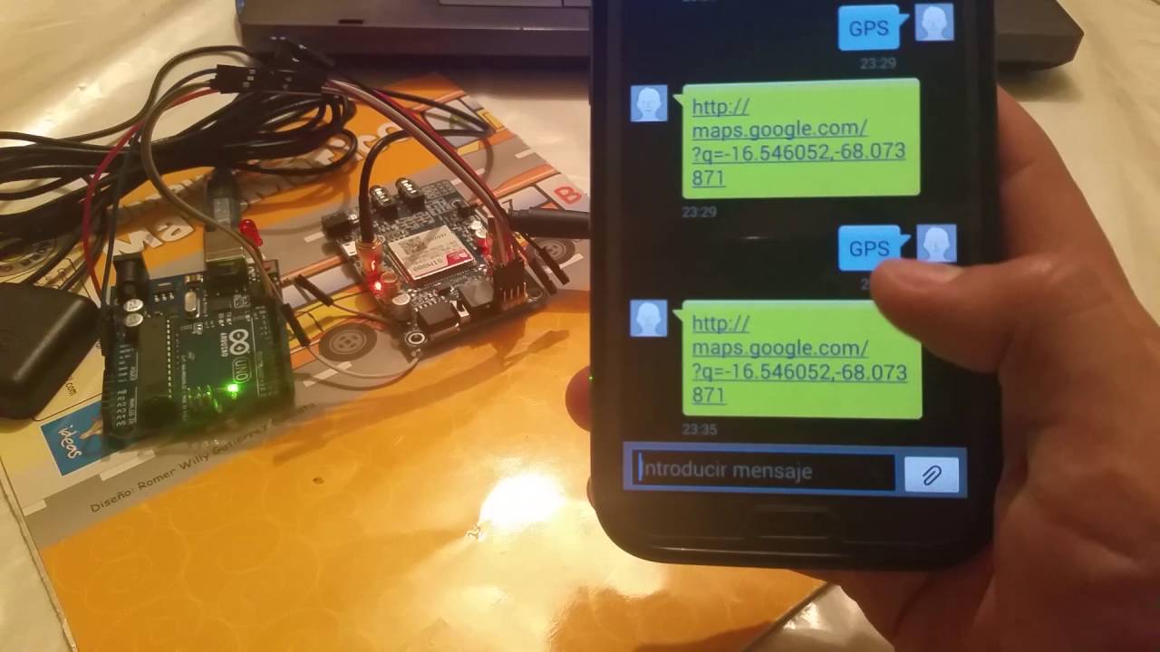 Robotica:Modulo SIM808 GPS +SMS Google Map - YouTube