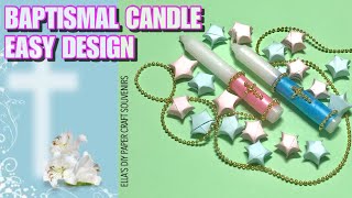 BAPTISMAL CANDLE | CHRISTENING CANDLE | HOW TO MAKE BAPTISMAL CANDLE