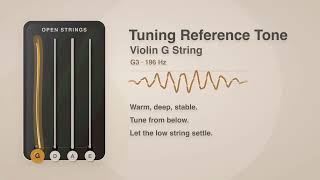 Violin G String Tuning Reference Tone | G3 196 Hz | 150 Seconds