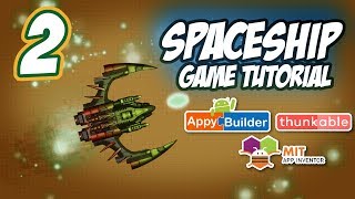 Make a Spaceship Game Asteroids in MIT App Inventor | AppyBuilder Thunkable p02 screenshot 4