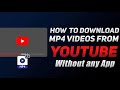 How to download videos from youtube | without any App