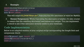 How to Create a MySQL User with a Character Limit in Bash Script