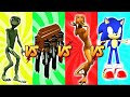 Bad Santa vs Sonic vs Minecraft - El Chombo, Funny Alien Dance