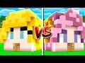 BriannaPlayz vs Leah Ashe Minecraft House Build Challenge (MCPE)