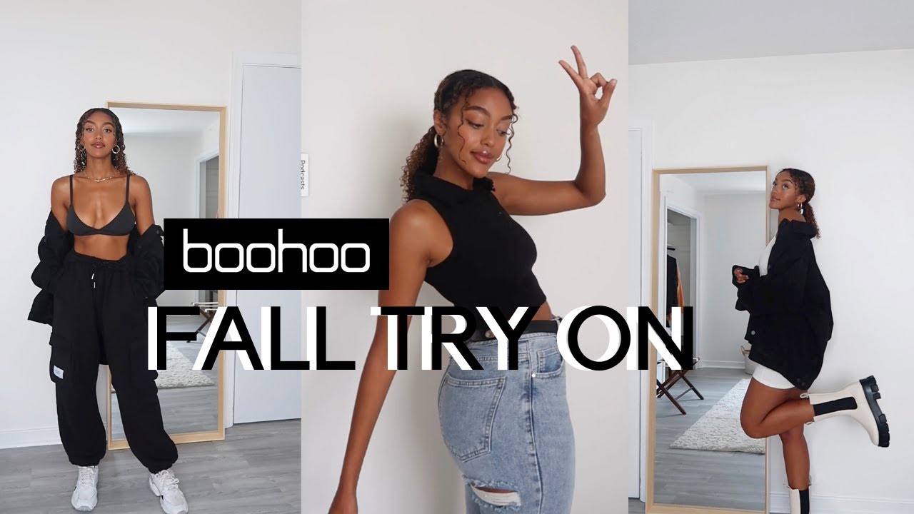 MASSIVE FALL BOOHOO TRY ON HAUL! back to school clothing haul 2021