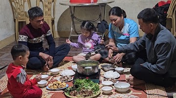 2 mẹ con đi thăm bác sĩ 1tuần ,toàn làm nồi lẩu cua siêu  ngon