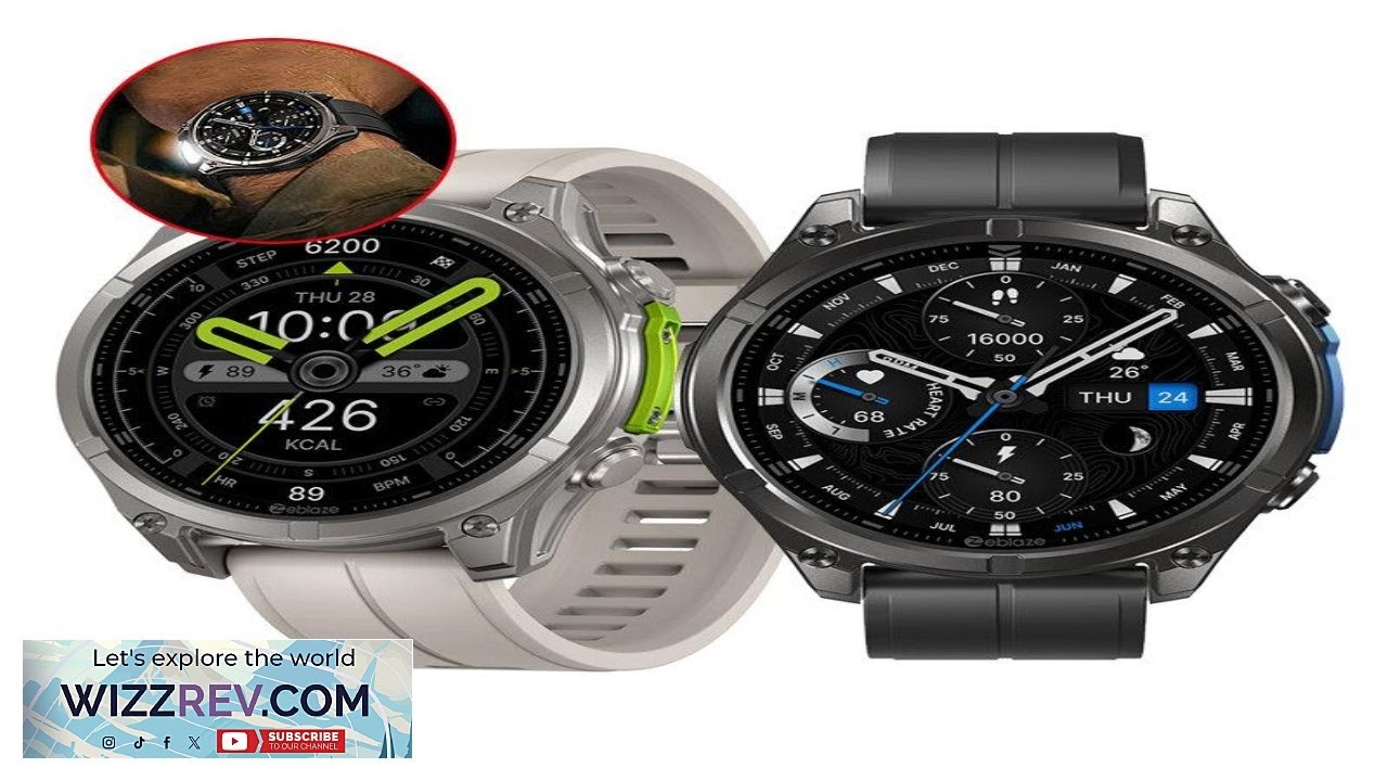 World Premiere Zeblaze Vibe 8 1.43 inch AMOLED 818H SapphireLens Built in LED Flashlight 60 Review