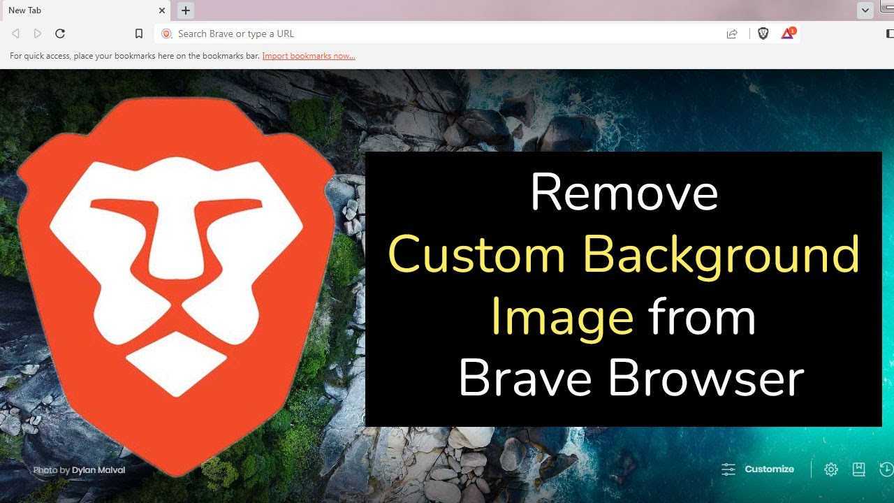 How to remove custom background image from Brave Browser?
