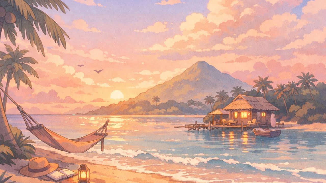 Island Lofi for Stress Relief 🌊 Calm & Peaceful Beats to Relax, Study & Sleep