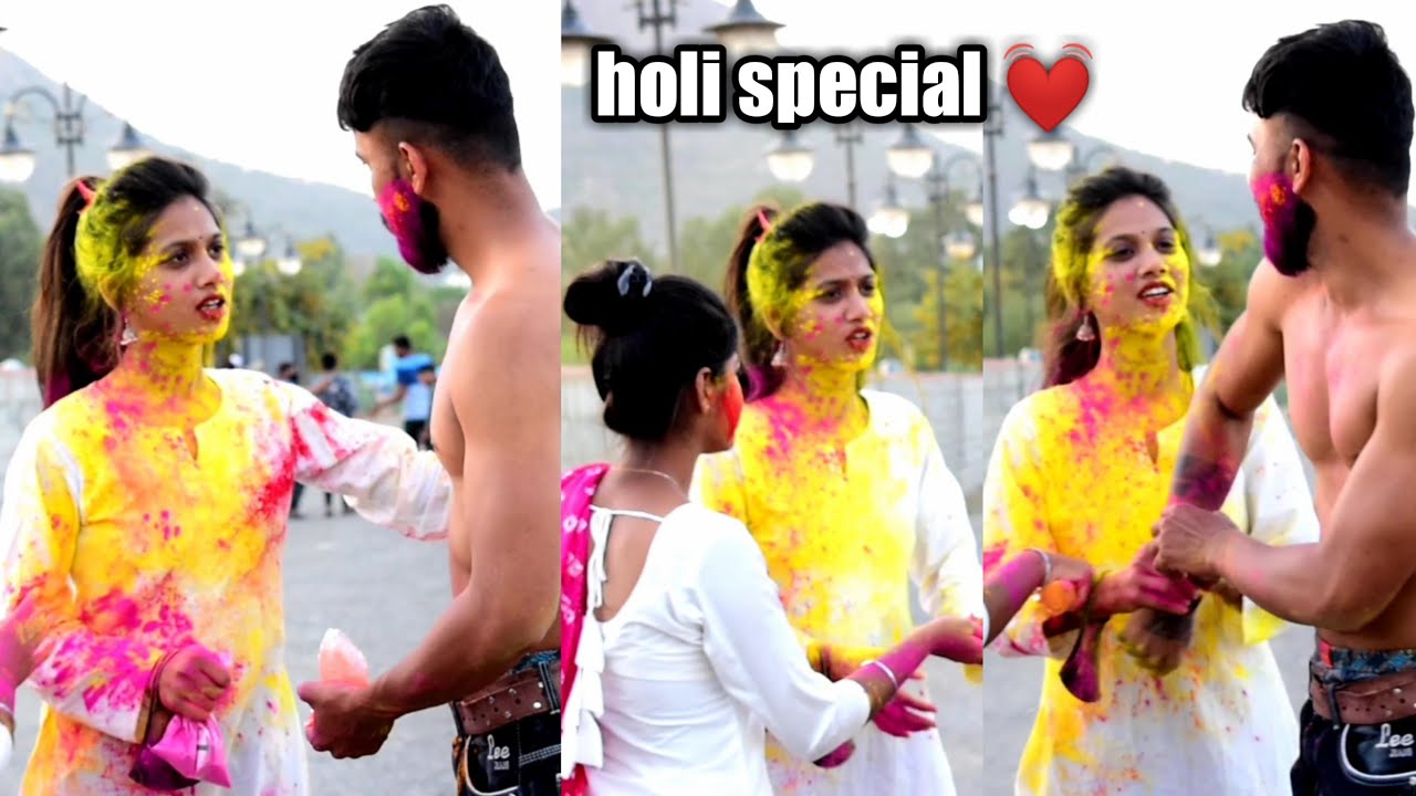 Holi special prank on my cute girlfriend Soniya gone extremely romantic kissing prank