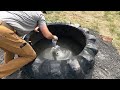 You won't believe this! Building a giant water tank from an old tire