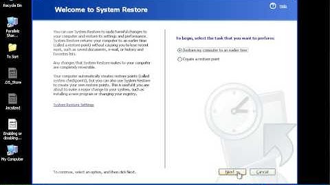 How to perform a System Restore  in Windows XP