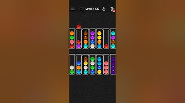 Ball Sort Color Water Puzzle Solution Level 1137