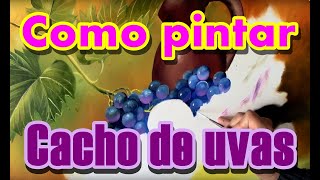 Como pintar um cacho de uvas comum