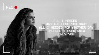 Selena Gomez - Only You [LYRIC VIDEO] (13 Reasons Why)