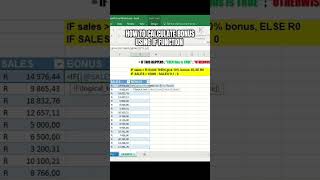 How to use if function to calculate bonus