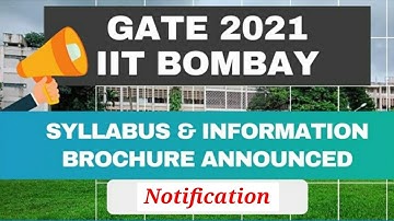 GATE 2021 Latest Notification New Syllabus Exam Pattern Eligibility Criteria Exam Dates New Subject