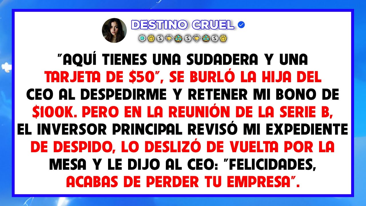 Tras ser despedido por la hija del CEO, me dio una sudadera y arruiné su trato de $50M