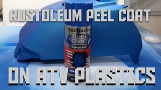 Rustoleum peel coat on ATV plastics.