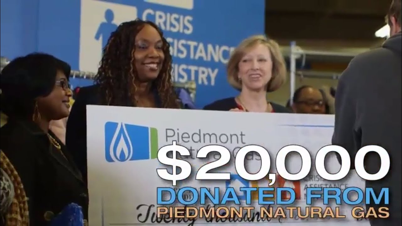 natural gas stocks Piedmont Natural Gas Presents Steve's Coats for Kids Check to Crisis Assistance Ministry
