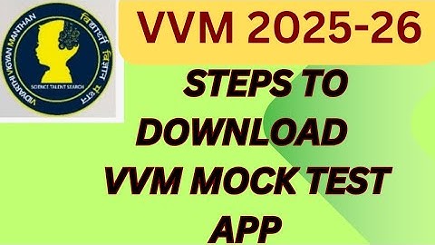 How to download the VVM mock test app from the website steps to download the mock test app#app