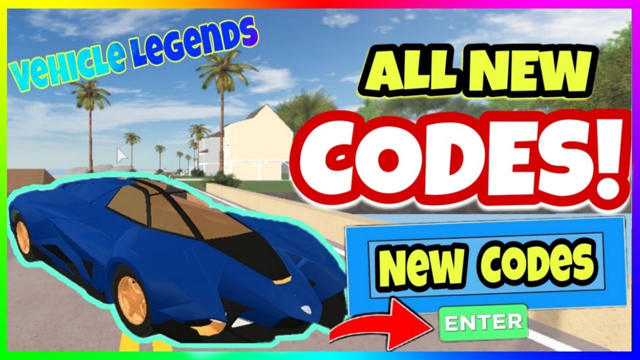 ALL *NEW* WORKING CODES in VEHICLE LEGENDS 2020 | August New Updates ...