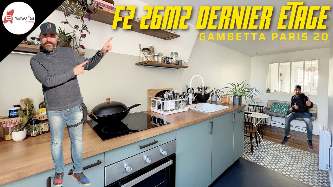A vendre F2 refait à neuf dernier étage à Gambetta Paris 20