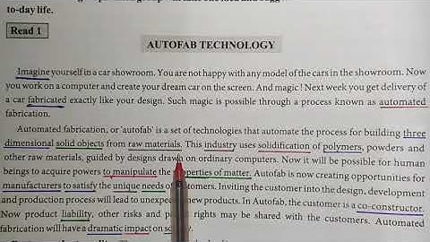 Std. : 11th, Sub. : English, Unit : 2,Read : 1 