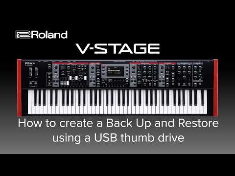 Roland V-STAGE - How to create a Back Up and Restore using a USB thumb drive