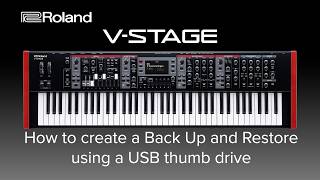 Roland V-STAGE - How to create a Back Up and Restore using a USB thumb drive