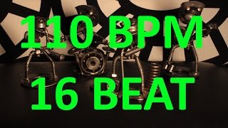 110 BPM - 16 BEAT Rock - 4/4 Drum Track - Metronome - Drum Beat