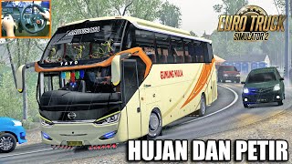 Euro Truck Simulator 2- Bus Gunung Mulia Ngblong Di Pegunungan Saat Hujan Turun screenshot 4