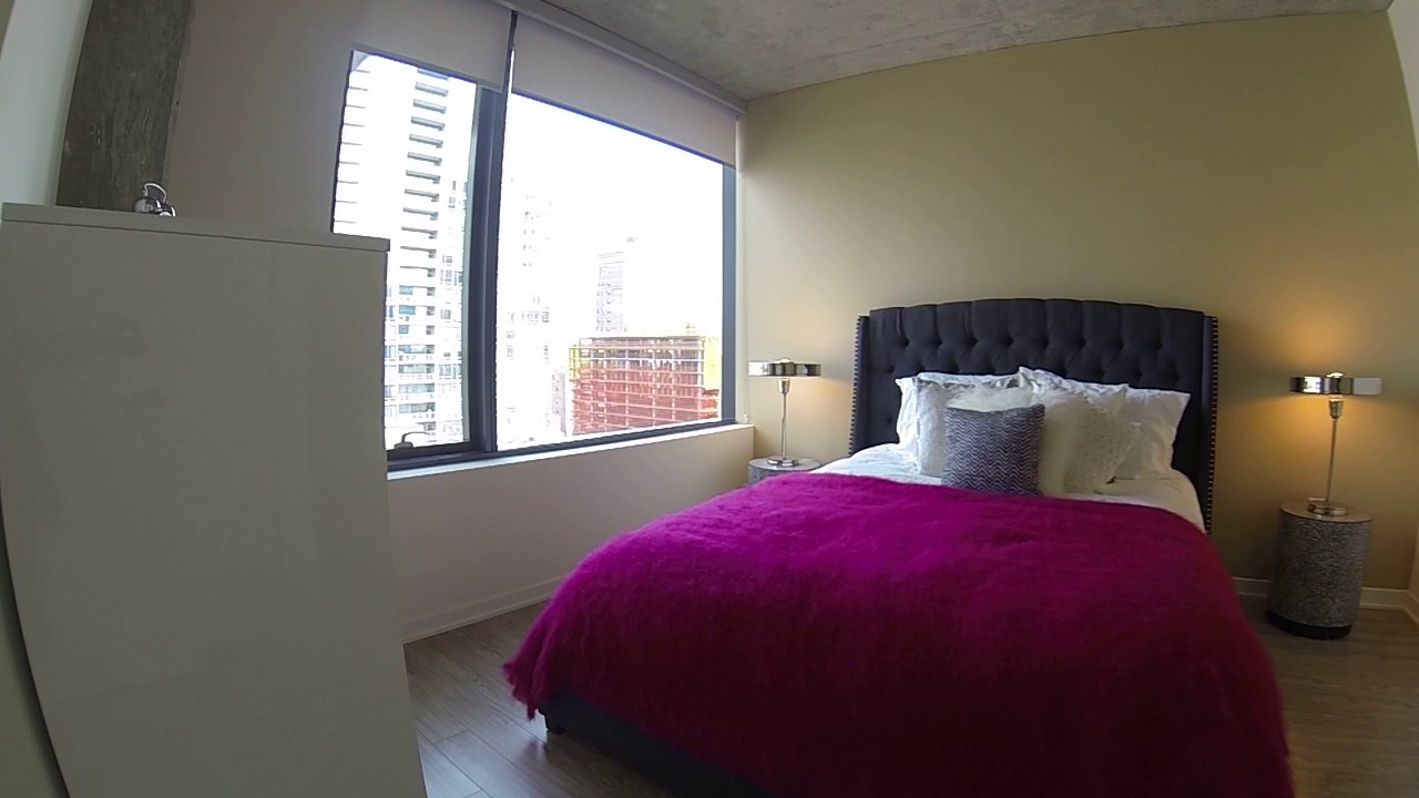 South Loop Chicago Apartments 1 Bedroom Model Apt 1513 GoPro Tour YouTube