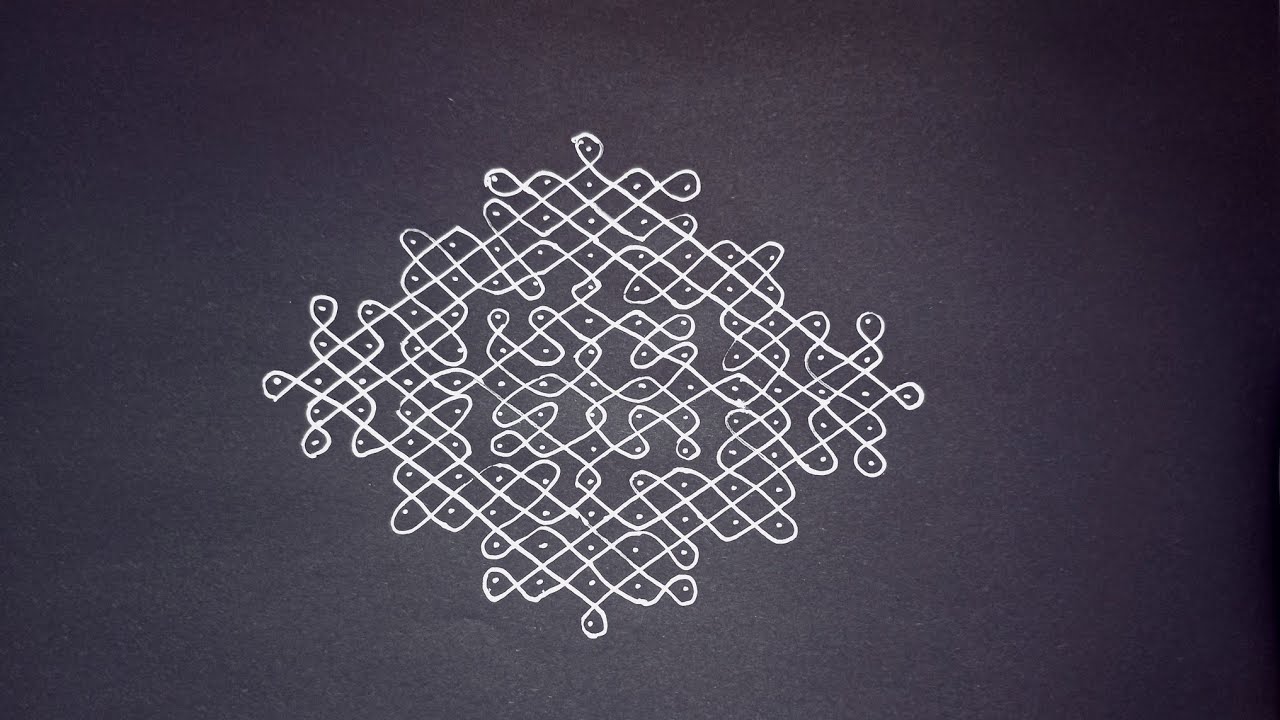 15-1 fusion sikku kolam /Indian rangoli#music #muggulu #rangoli #kolam 