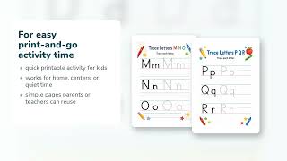 Little Pencil Letters | Letter Tracing Worksheets | Printable PDF | Etsy | 01