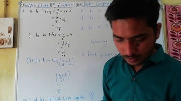 Class 8th Chapter Assessment Page no. 163 Chapter 11 Time And Work