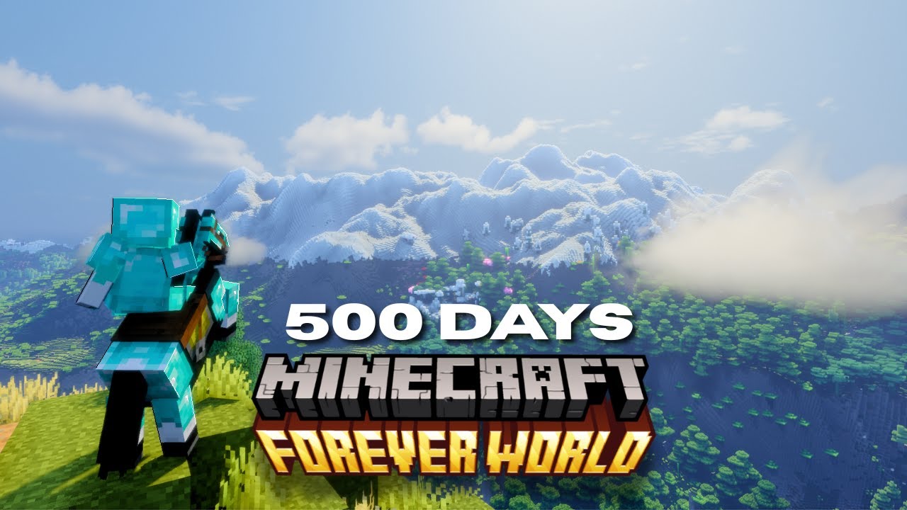 I Survived 500 DAYS in a Minecraft FOREVER Adventure! [FULL MOVIE]