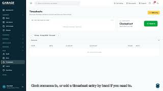 Timesheets & Clocking In — Garage Master Online screenshot 4