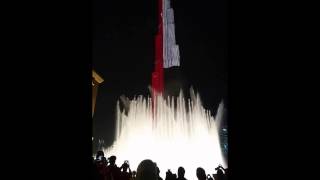 Dancing fountain singing uae national anthem