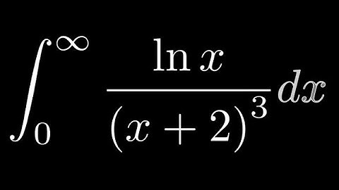 Feynman Integration Example 50 - Integral from 0 to infinity of ln(x)/(x+2)^3 dx