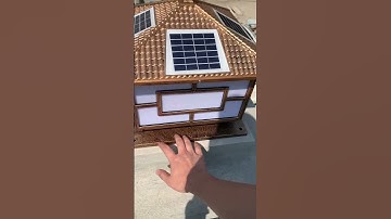 Đèn trụ cổng tường rào năng lượng Mặt Trời mới #hungdiensach#dennangluong#dienmattroi#chongset#quat