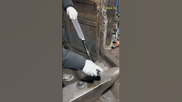The process of polishing a knife handle