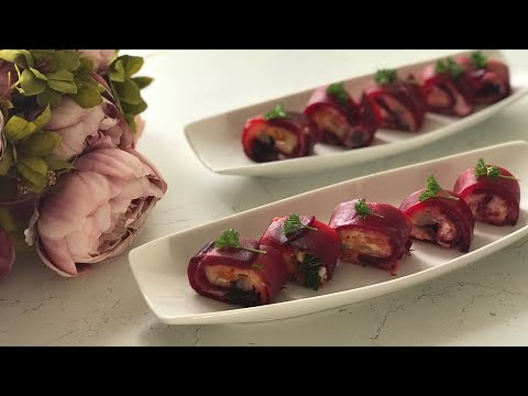 Салат Селедка под шубой в виде роллов. Салат к новогоднему столу. Вкусно и удобно !