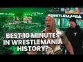 Best 10 minutes of wrestlemania history wrestlemania 40 reaction main event highlights