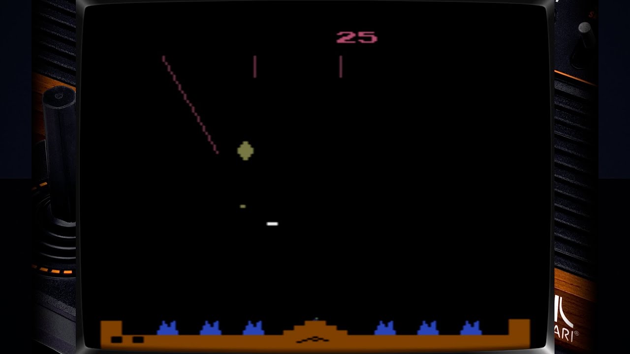 Missile Command (1981, Atari) Atari 2600 QuickPlay - YouTube