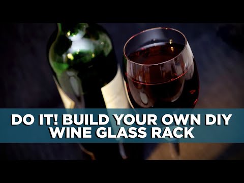 Build Your Own DIY Wine Glass Rack for Kitchen Cabinets