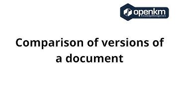 OpenKM - Comparison of versions of a document - New UI