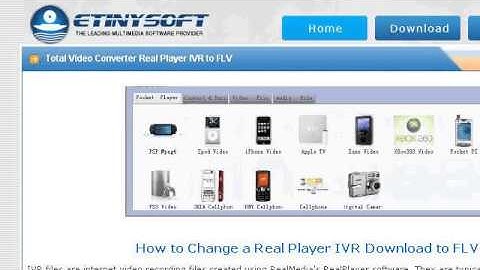 How-To Change A Real Player IVR Download To FLV