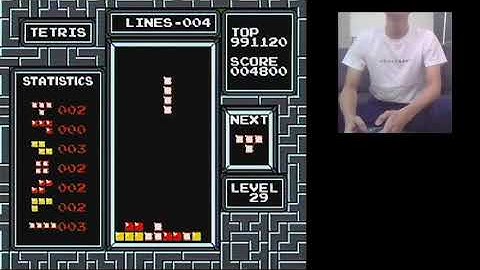 NES Tetris - 12 lines on Level 29 (Lines PB)