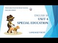 English 10 Unit 4 - SPECIAL EDUCATION - Language focus - The + Adjective